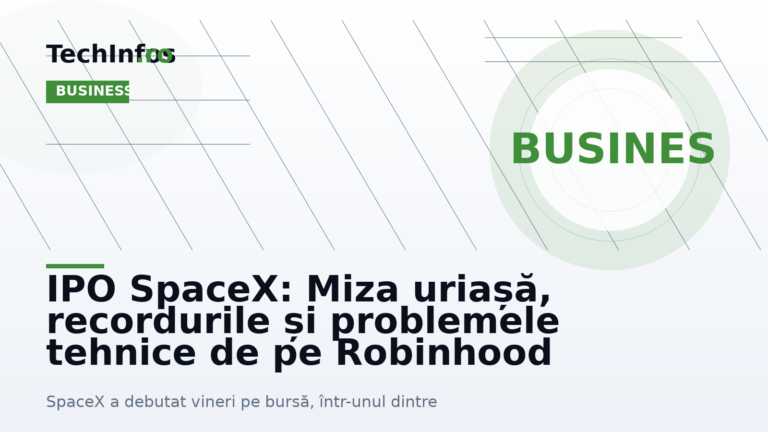 IPO SpaceX: Miza uriașă, recordurile și problemele tehnice de pe Robinhood