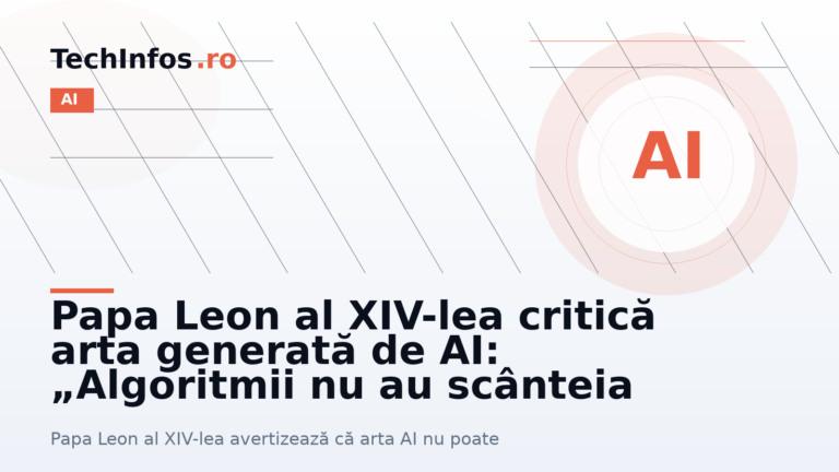 Papa Leon al XIV-lea critică arta generată de AI: „Algoritmii nu au scânteia umanității”