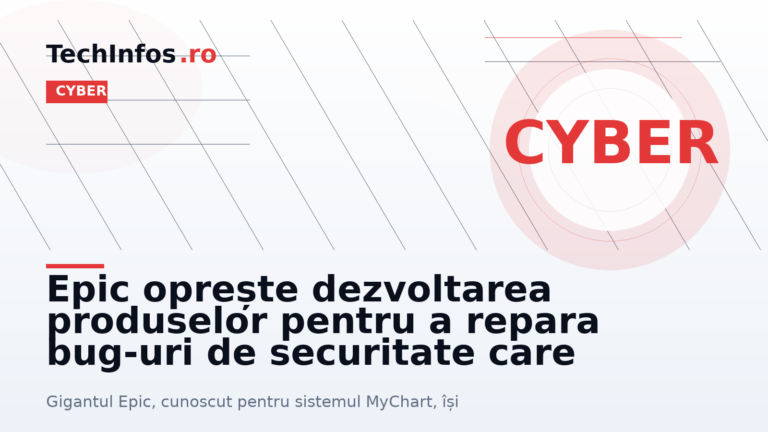 Epic oprește dezvoltarea produselor pentru a repara bug-uri de securitate care afectează datele pacienților